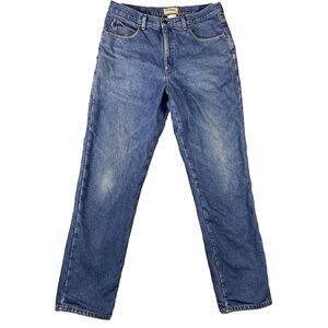 VTG LL Bean Flannel Lined Jeans Mens 36x34 Classic FIt Medium Wash 35x33 Actual